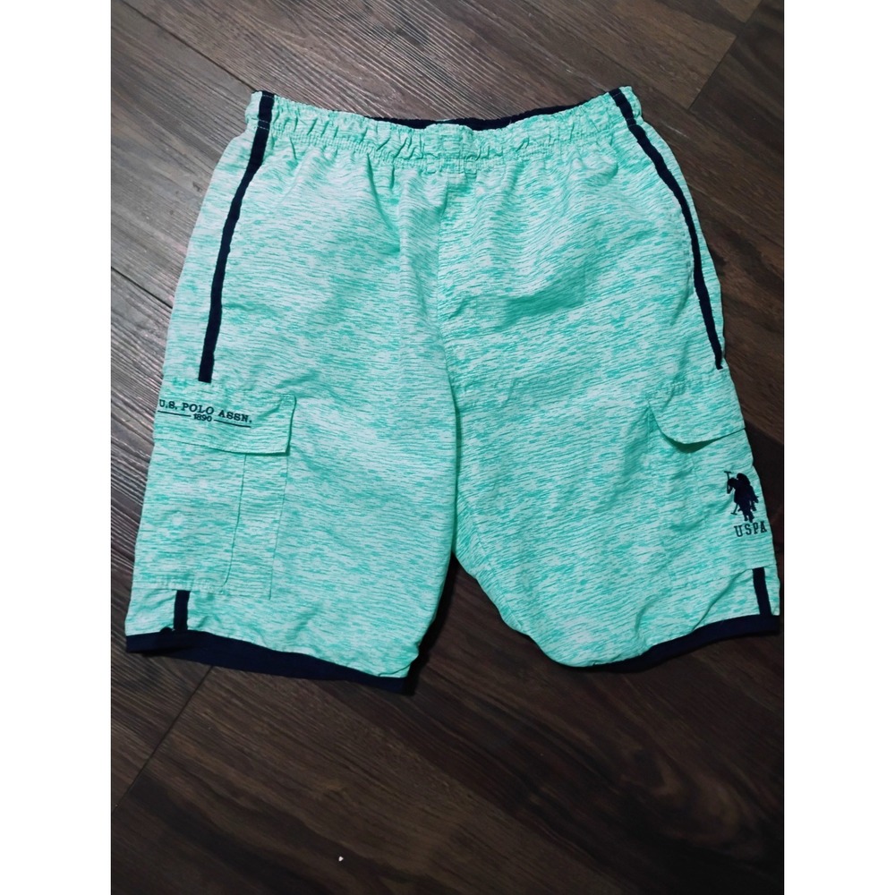 SALE {5/$25} 📦 U.S. Polo Assn.‎ Men's  Swim Trunks  Green Heather Size L